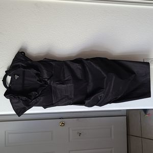 SOLD!!!!!Black pleated bodycon dress in stretch taffeta